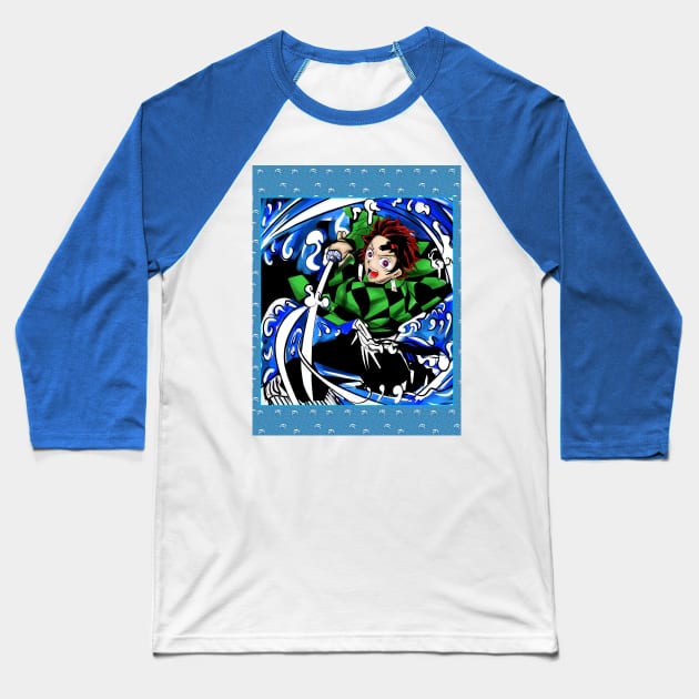 tanjirou kamado from kimetsu no yaiba Baseball T-Shirt by jorge_lebeau